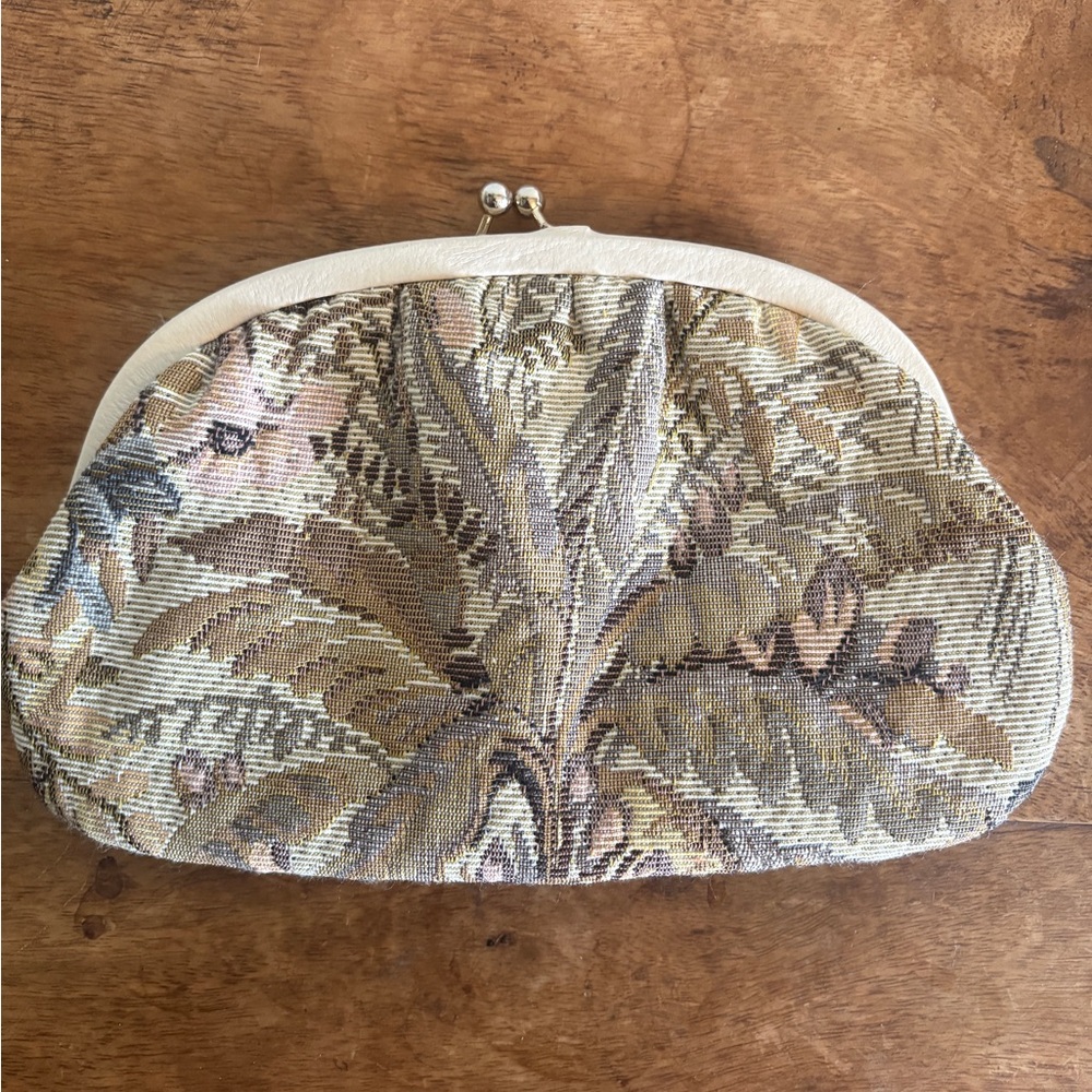 Floral Tapestry Clutch Made In Italy - Picture 5 of 6